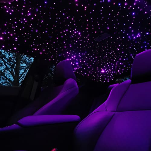Projecteur LED étoiles USB - Lumière D'ambiance Réglable Bleu-violet/rouge Pour Voiture, Maison Et Fêtes