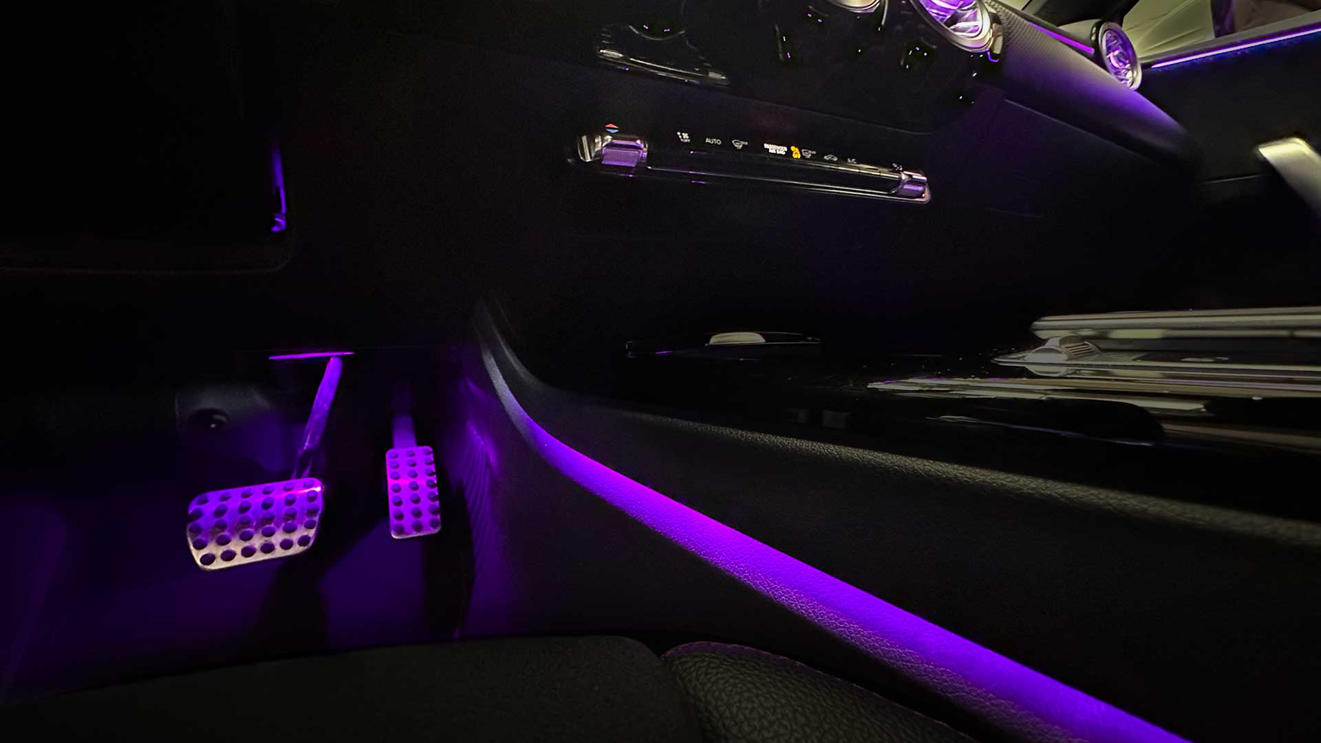 Éclairage console centrale Mercedes Classe A