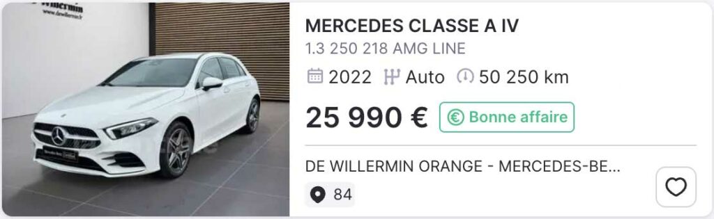 Classe A sans Éclairage d'Ambiance