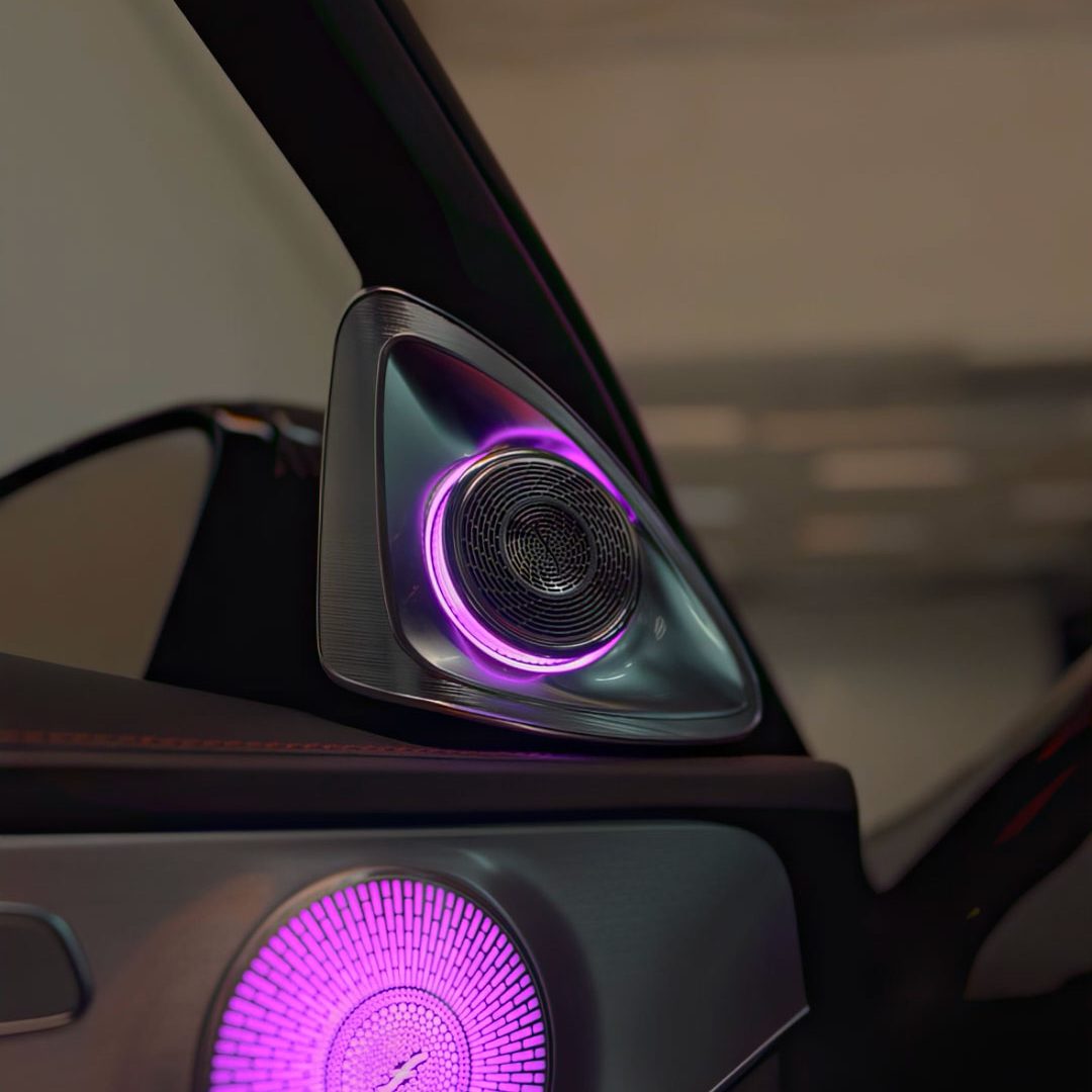 Enceinte rotative led Mercedes