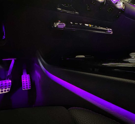 Éclairage console centrale Mercedes Classe A